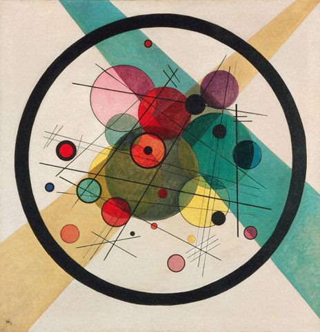 reproductie Circles in a circle van Kandinsky